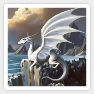 white dragon Sticker